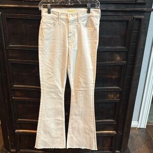 MOTHER Cream Flare & Wide Leg Jeans